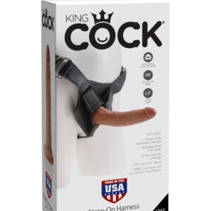 King Cock Strap-on Harness with 7 Inch Cock - Tan