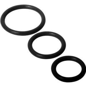 Trinity Silicone Cock Rings - Black