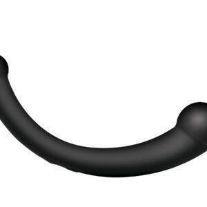 10x Vibra-Crescent Silicone Dual Ended Dildo - Black