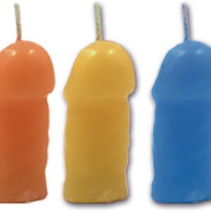 Rainbow Pecker Party Candles - 5 Pack