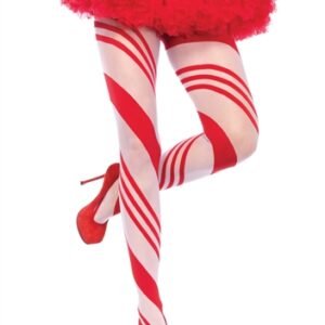 Spandex Sheer Candy Striped Pantyhose