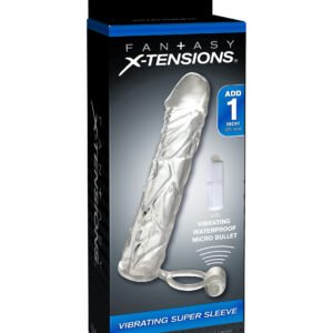 Fantasy X-Tensions Vibrating Super Sleeve - Clear