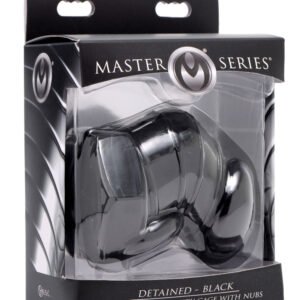 Master Series Detained - Black Restrictive Chastity Cage