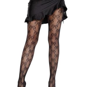 Bow Babe Net Tights O/s - Black