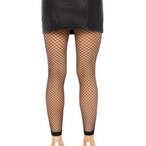 Industrial Net Footless Tights - One Size - Black