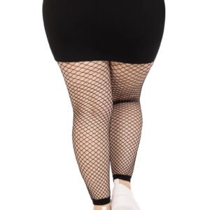 Industrial Net Footless Tights - 1x/2x - Black