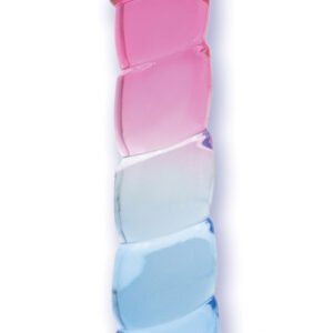 Shades, 7.5" Swirl Jelly Tpr Gradient Dong - Pink and Blue