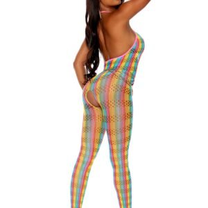 Deep v Bodystocking - One Size - Multicolor