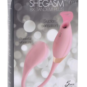 Shegasm 8x Tandem Plus Silicone Suction Clit Stimulator and Egg