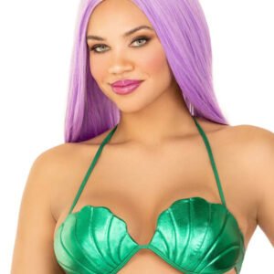Mermaid Shell Bra Top - Small - Green