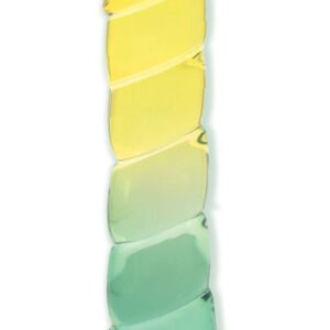 Shades, 7.5" Swirl Jelly Tpr Gradient Dong - Yellow and Mint