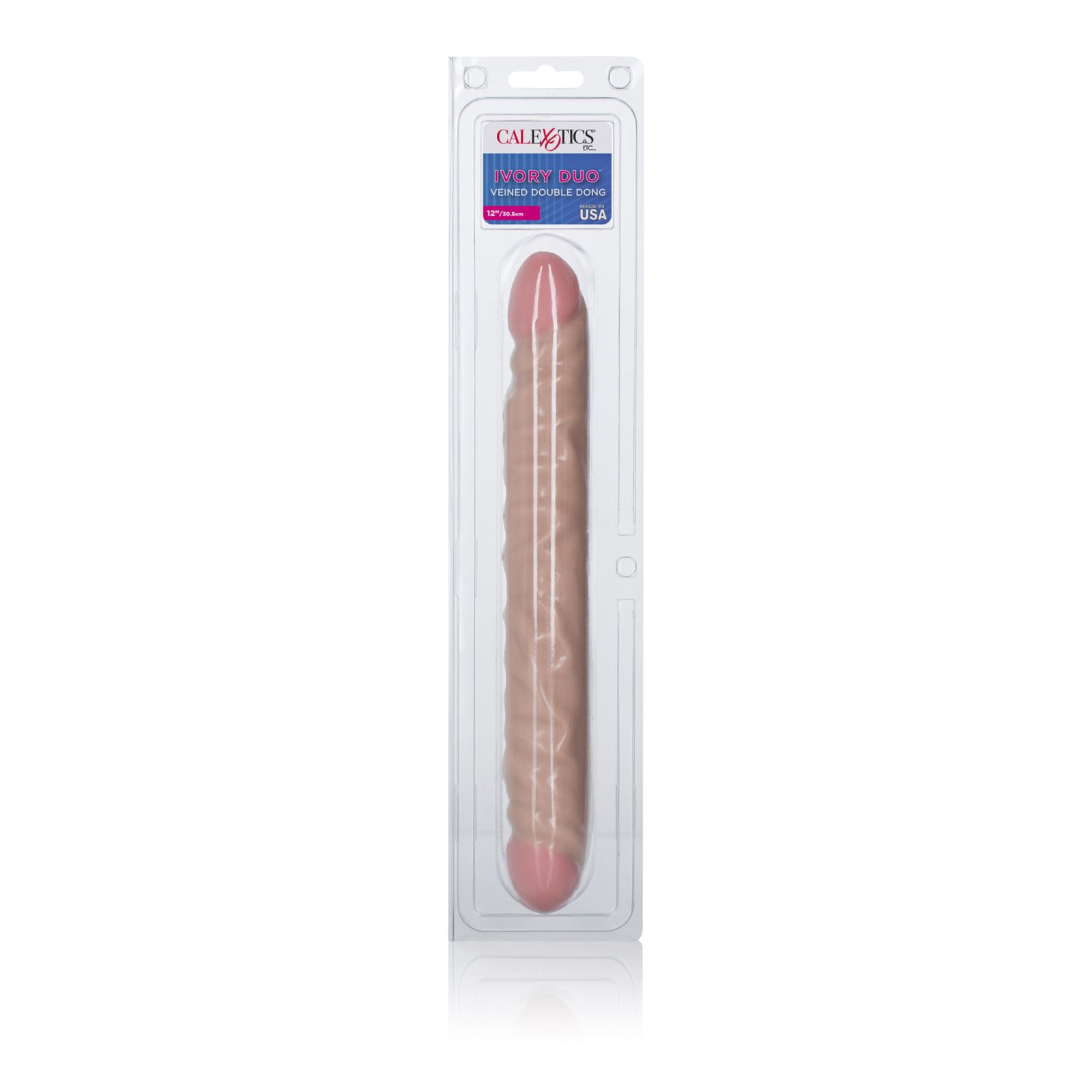 Ivory Duo 12 Inches Veined Double Dong