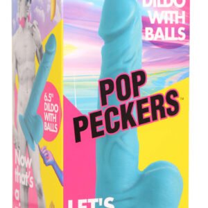 Pop Pecker 6.5 Inch Dildo With Balls - Blue