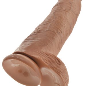 King Cock 12 Inch Cock With Balls - Tan