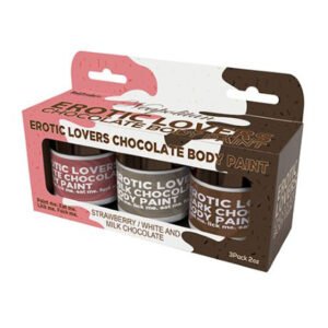 Erotic Lovers Chocolate Body Paint - Neapolitan - White Chocolate, Milk Chocolate and Strawberry - (3 Pack)