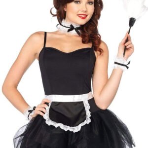 Lace French Maid Costume Kit - Black