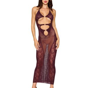 Bodystocking Gown and Shrug Dmnd - One Size - Cherry Lacquer