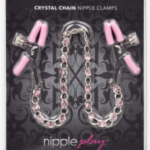 Nipple Play Crystal Chain Nipple Clamps - Pink