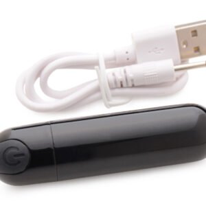 10x Rechargeable Vibrating Metallic Bullet - Black