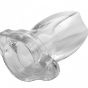 Peephole Clear Hollow Anal Plug - Large