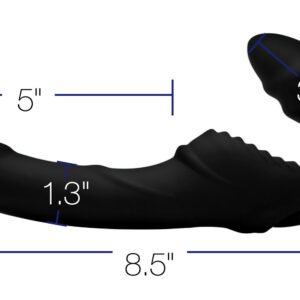Pro Rider 9x Vibrating Silicone Strapless Strap on With Remote Control
