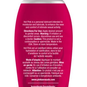 Hot Pink Warming Lubricant for Women - 2.8 Oz. 80 ml