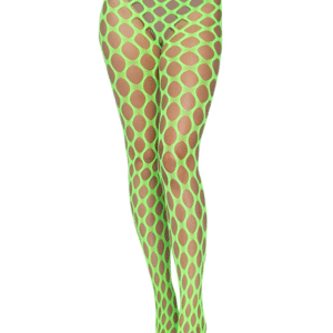 Jumbo Pothole Net Tights - Neon Green - One Size