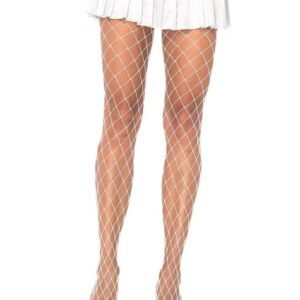 Xena Spandex Diamond Tights - One Size - White