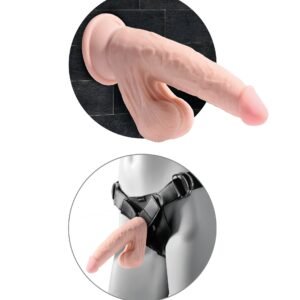 9 Inch Triple Density Cock With Swinging Balls - Light