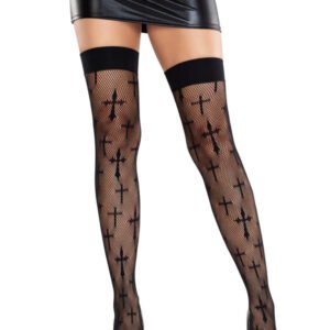 Worship Me Thigh Highs O/s - Black