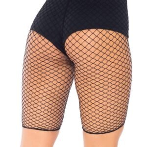 Industrial Fishnet Biker Shorts - One Size - Black