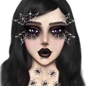 Spider Web Face Jewels Sticker